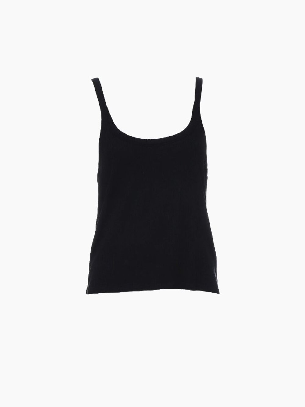 WSLY Scoop Neck Black Sleeveless Top